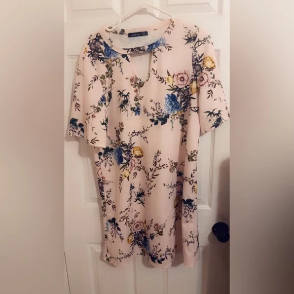 FLORAL SHIFT DRESS - Picture 2 of 2